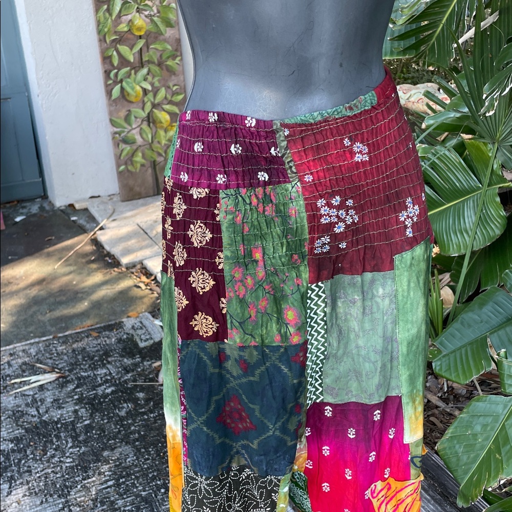 patchwork, balloon style harem , and pants with p… - image 2